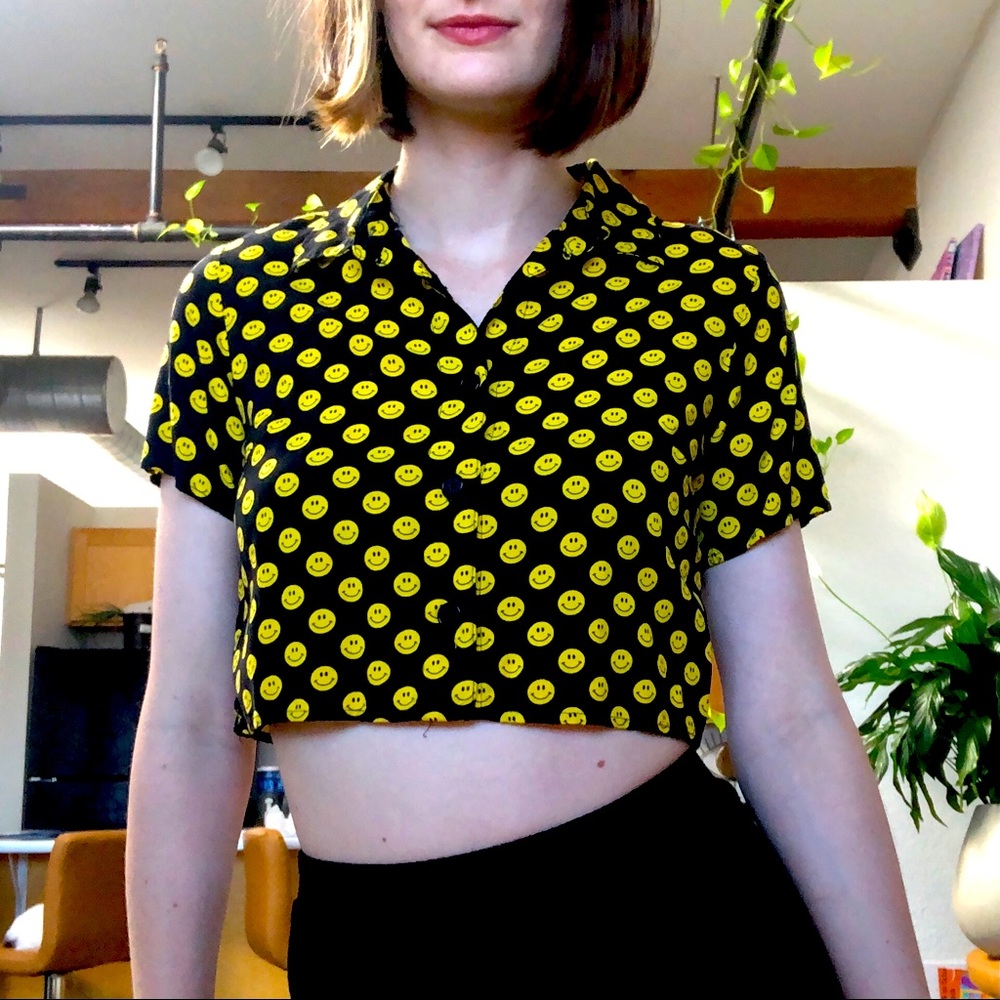 Smiley crop top